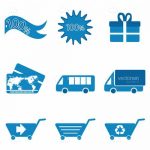Blue Shopping Icons 9 Pack